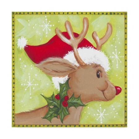 Trademark Fine Art Beverly Johnston 'Reindeer 2' Canvas Art, 14x14 ALI40108-C1414GG